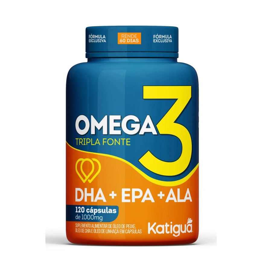 Omega 3 Tripla Fonte 1000mg 120caps Natural