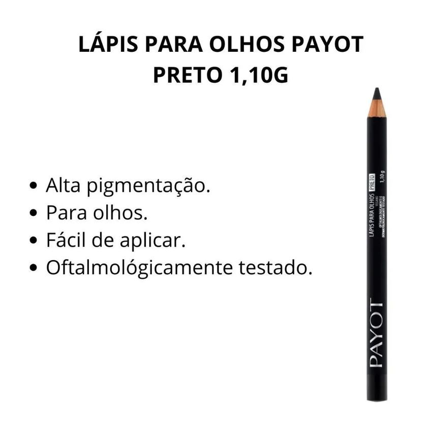 Lápis para Olhos Payot Preto 1,10g