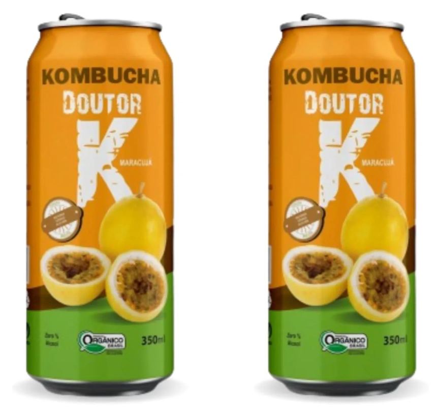 2x Kombucha Maracujá 350ml Doutor K