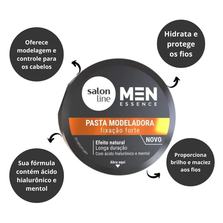 Pasta Modeladora Salon Line Men Essence Efeito Natural 60g