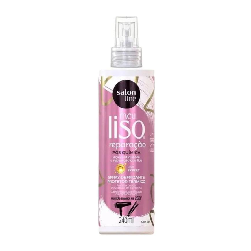 Spray Defrizante Salon Line Meu Liso Reparação Pós Química 240ml