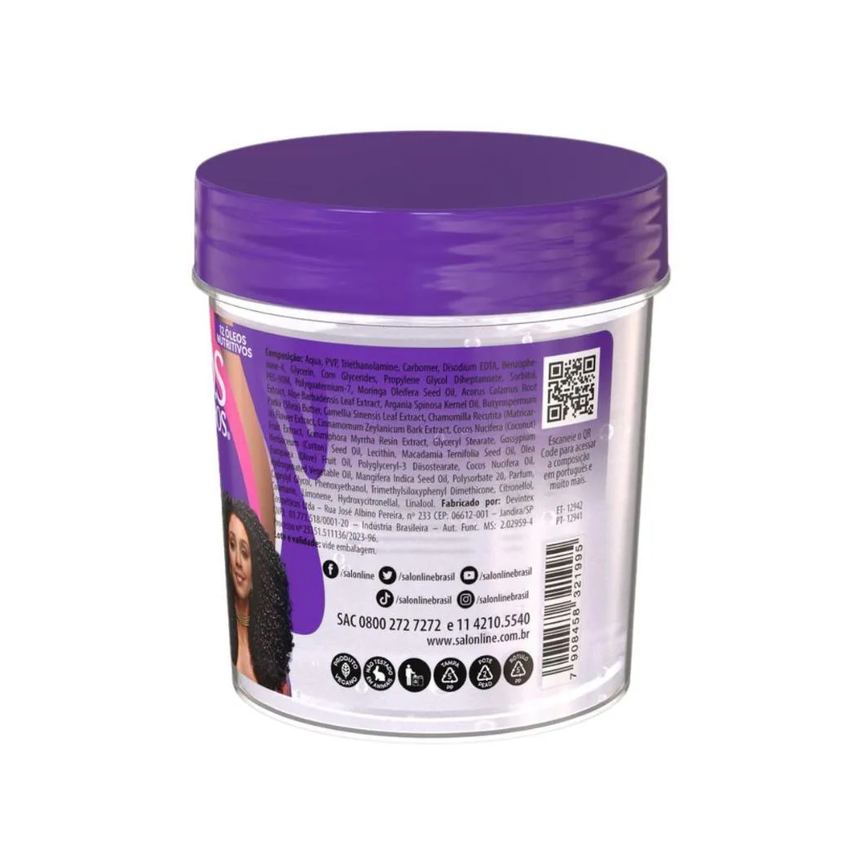 Gelatina Ativadora de Cachos Salon Line Sos Cachos Super Óleos 400g