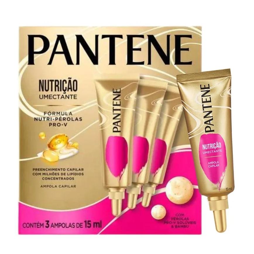 Kit Ampolas Pantene Nutrição Umectante 15ml com 3