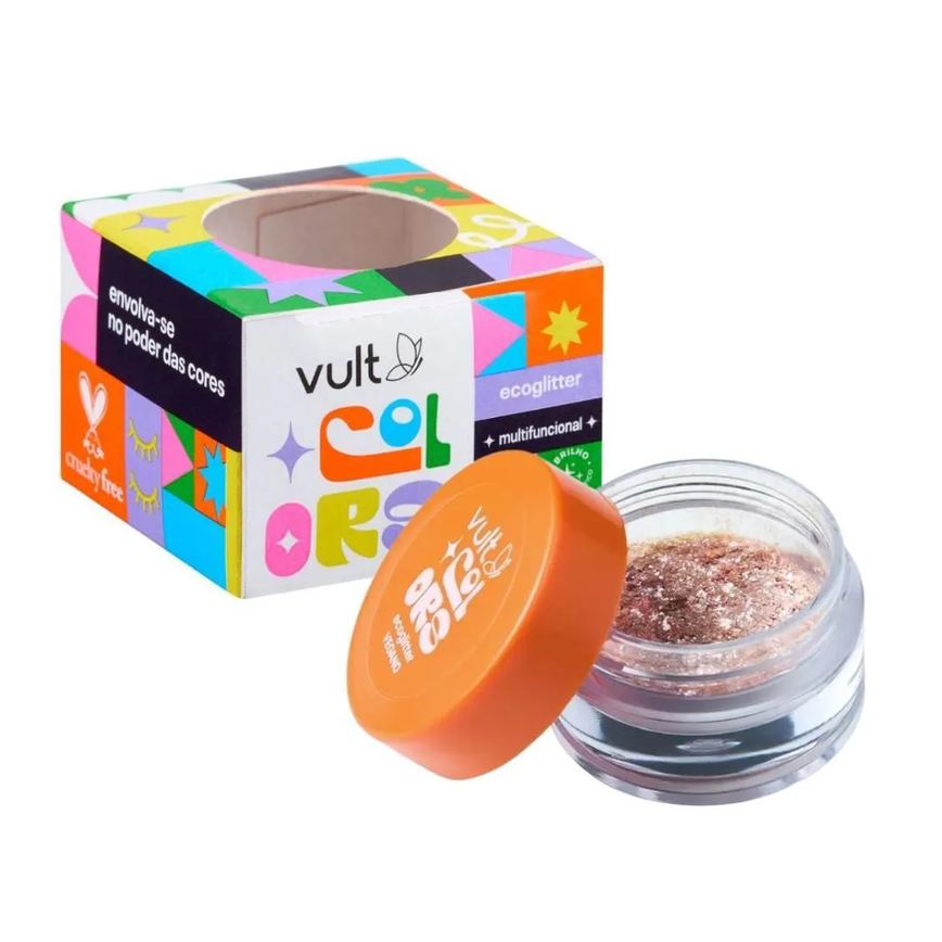 Ecoglitter Multifuncional Vult Colors Prata Paête 1g