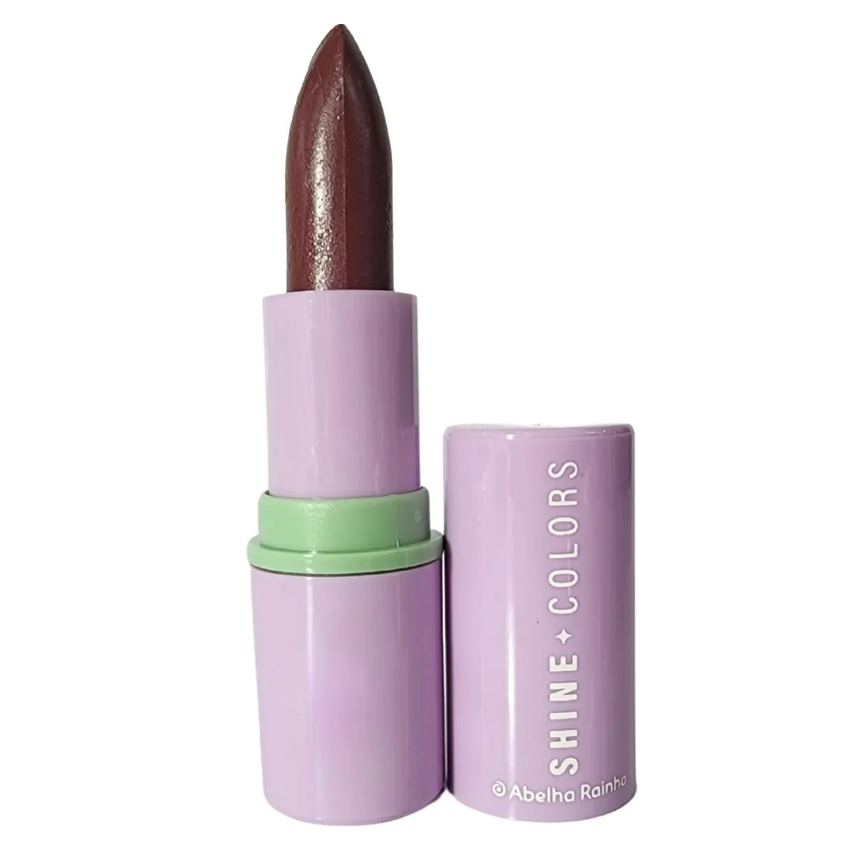 Batom Brilho E Sabor Cravo E Canela Fps 15 Shine Colors Abelha Rainha 3,7g