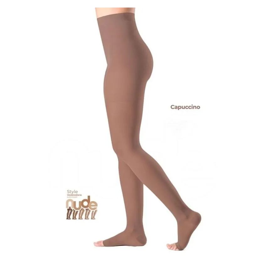 Meia-calça Ever Sheer 20-30mmhg Aberta Cappuccino G2