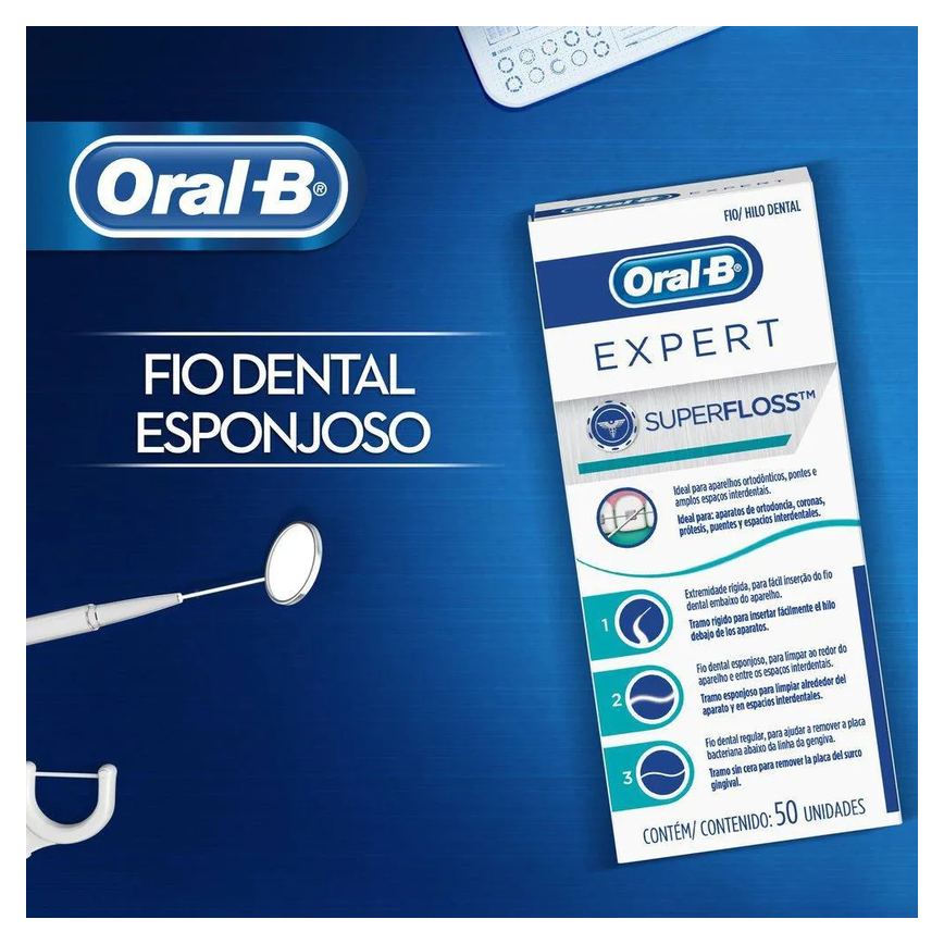 Fio Dental Oral-B Superfloss 50Un