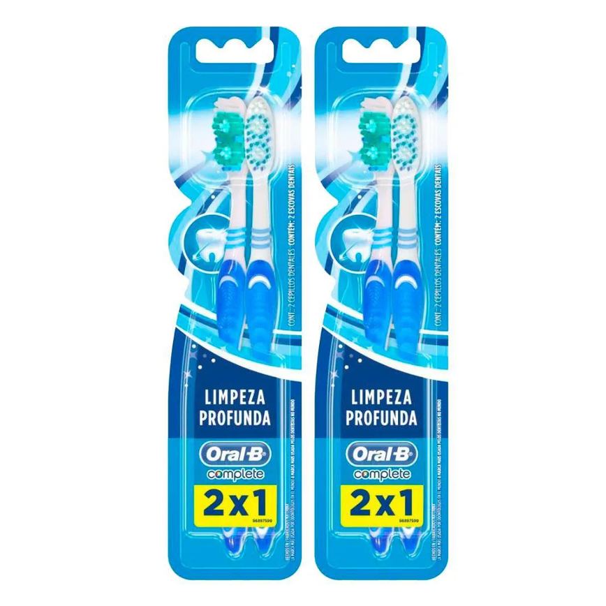 Kit 2 Escova Dental Oral-B Complete 40 Leve 2 Pague 1