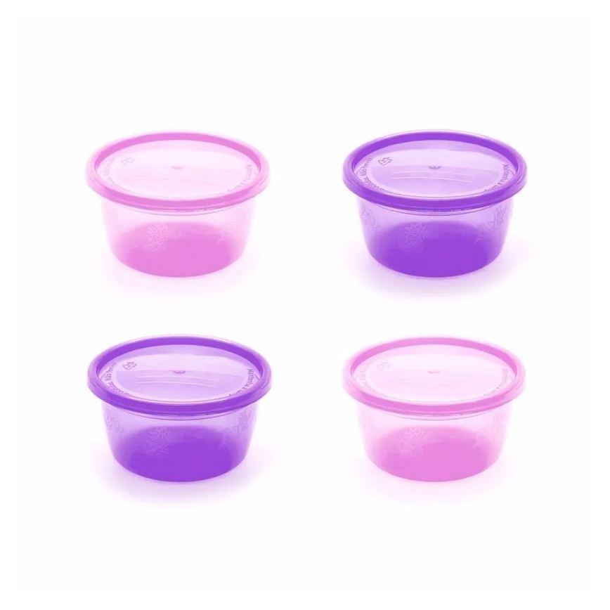 Kit 4 Potes Infantis Multiuso 236ml Infanti Rosa e Roxo