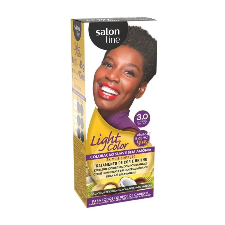 Coloração Suave Salon Line Light Color 3.0 Castanho Escuro