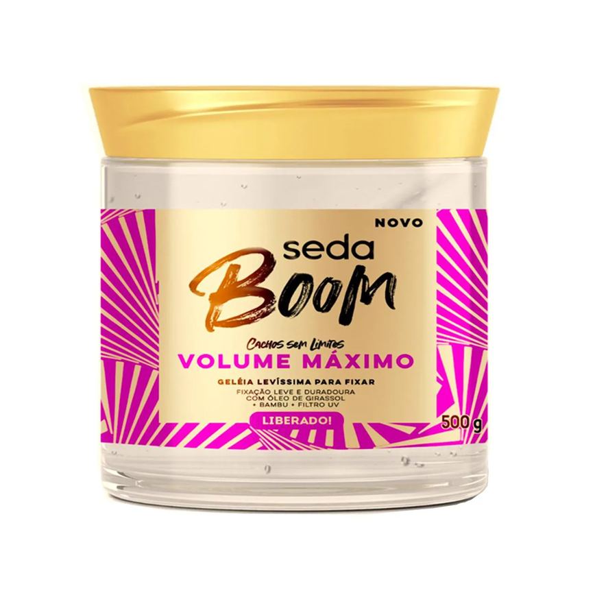 Geleia de Fixação Seda Boom Volume Máximo 500g