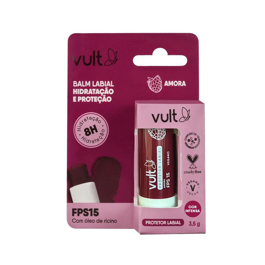Balm Protetor Labial Vult FPS 15 Amora 3,5g