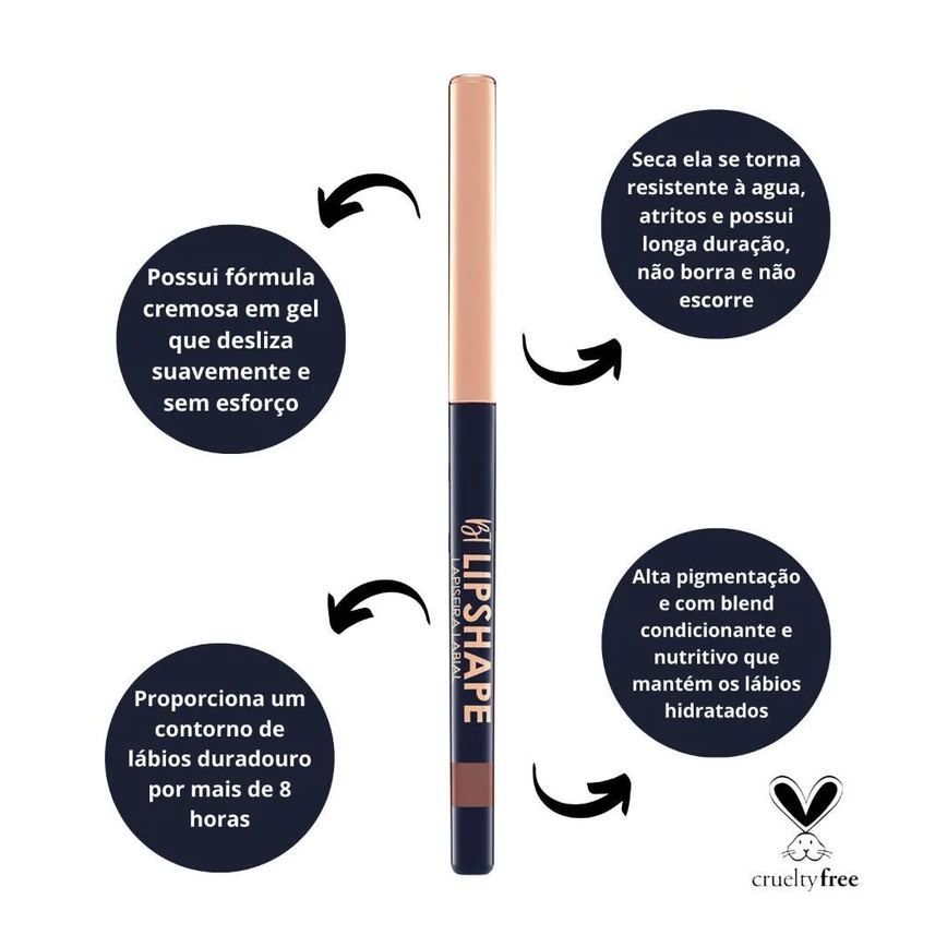 Lapiseira Labial Bruna Tavares Bt Lipshape Warm Brown 300mg