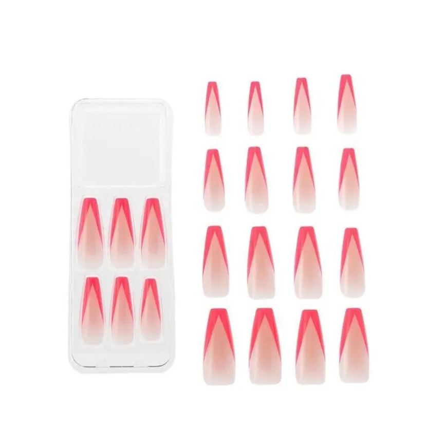 Unhas Postiças Kiss Ny Gel Extend Bailarina com 24un Gn01b