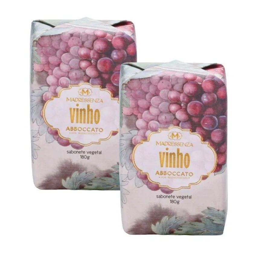 Kit 2 Sabonetes em Barra Vinho Madressenza 180g