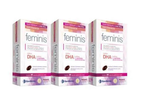Kit C3 Suplemento Feminis Ômega 3 Dha - Eurofarma