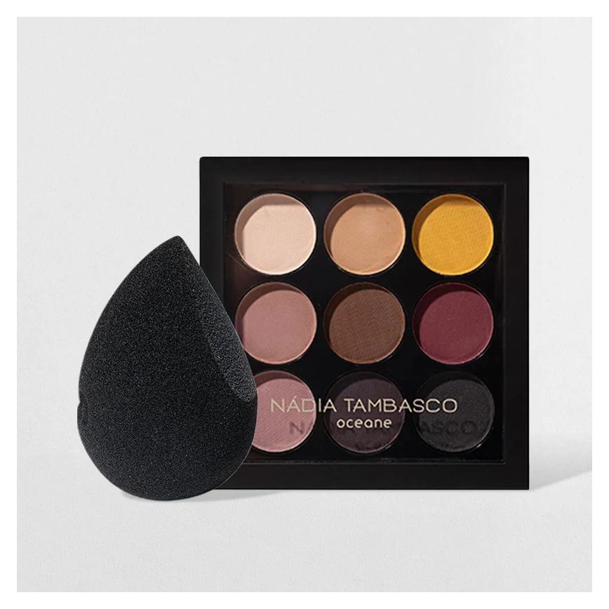 Kit Paleta de Sombras To Go Matte + Esponja Flat Drop Océane Edition (2 Produtos)