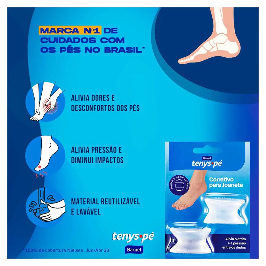 Corretivo para Joanete Tenys Pé 1 Par Tamanho 39 - 43
