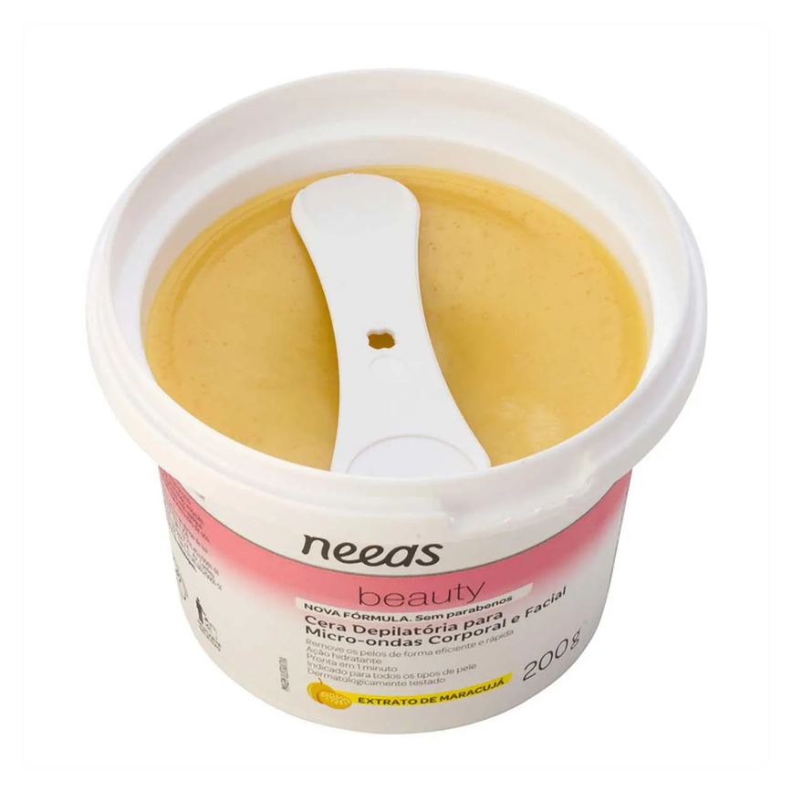 Cera Depilatória de Microondas Needs Beauty Maracujá 200g