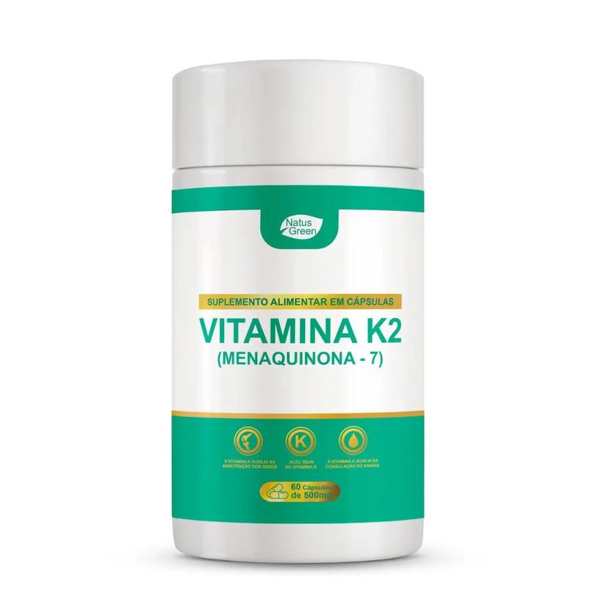 Vitamina K2 Concentrada 60 cápsulas 500mg Natus Green
