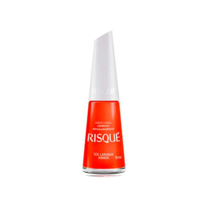 Esmalte Risque Cremoso Sol Laranja Anima