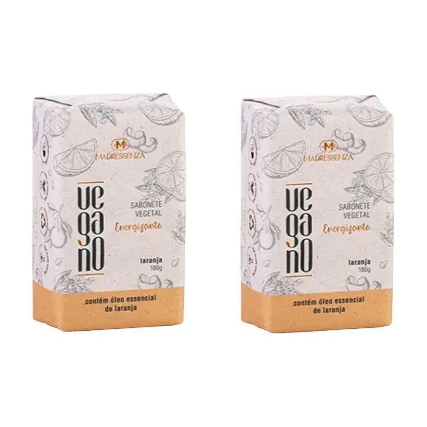 Kit 2 Sabonetes em Barra Vegano Laranja Madressenza 180g