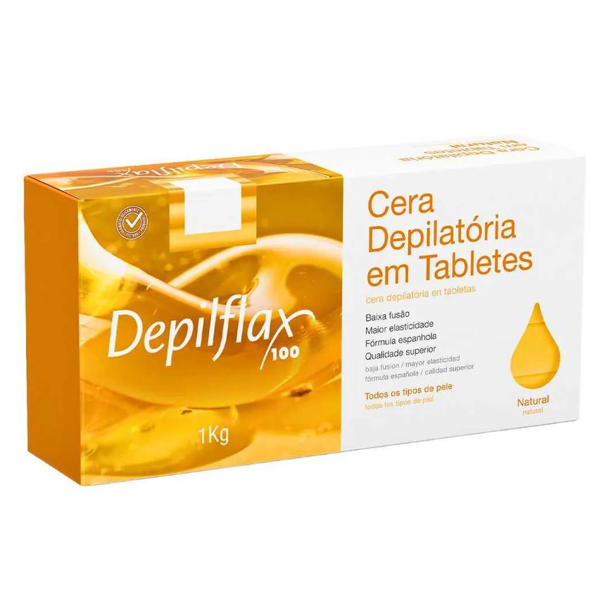 Cera Quente Depilatória Depilflax Natural 1kg