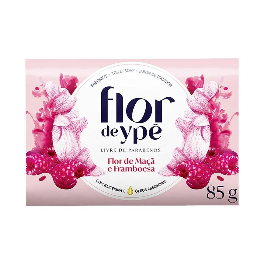 Sabonete em Barra Flor de Ypê Flor de Maçã e Framboesa 85g