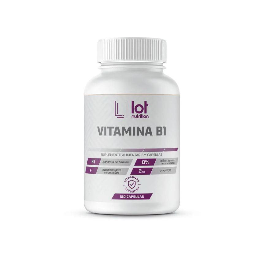 Vitamina B1 Tiamina 120 cápsulas Lot Nutrition