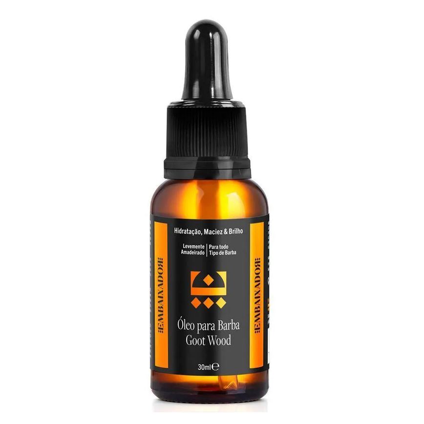 Kit Óleo para Barba Goot Wood + Shampoo Barba Goot Embaixador 200ml