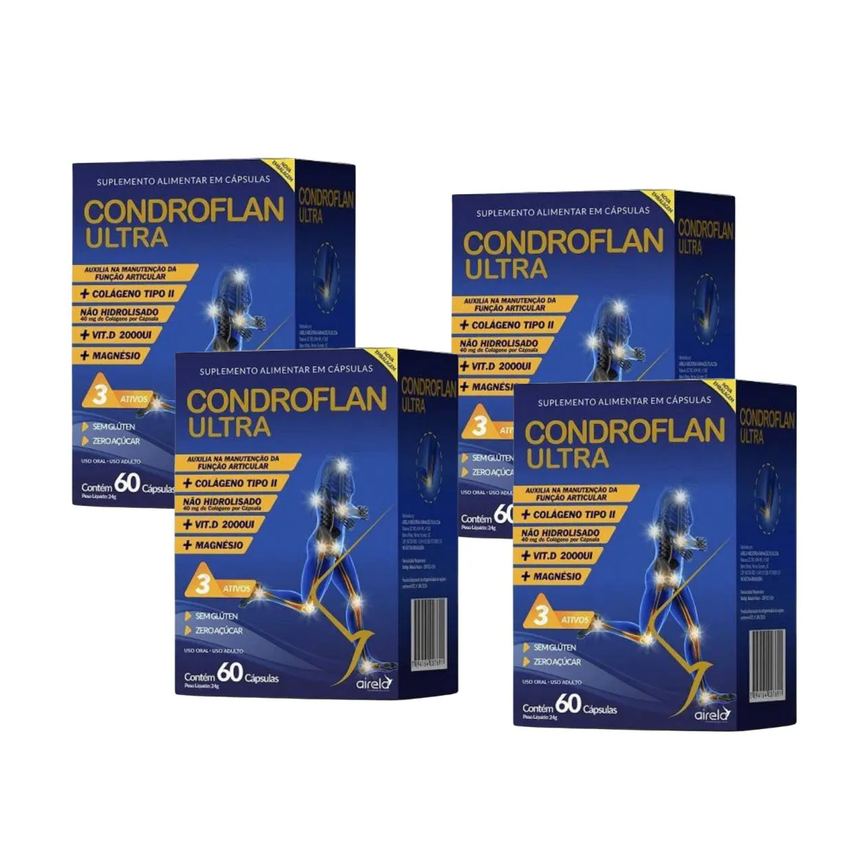Kit C4 Suplemento Condroflan Colágeno Tipo Ii – Airela