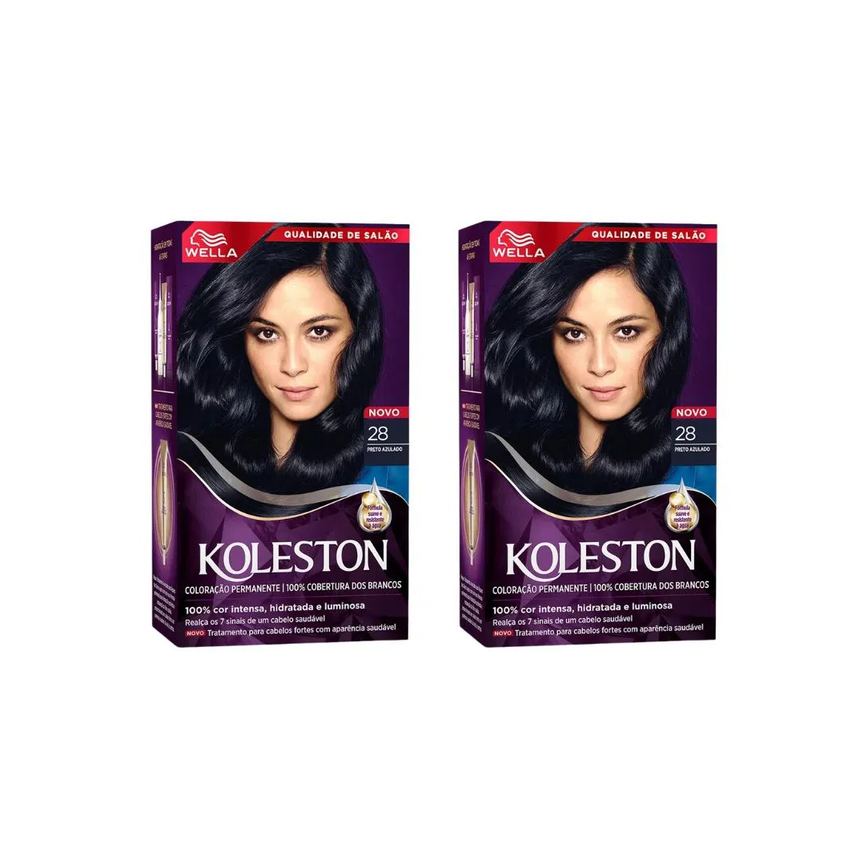 Coloraçao Koleston 28 Preto Azulado - Kit C / 2un