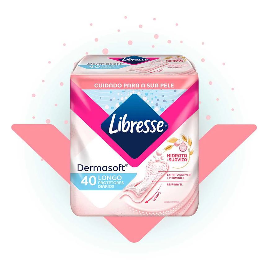 Protetor Diário Libresse Dermasoft Longo 40 unidades