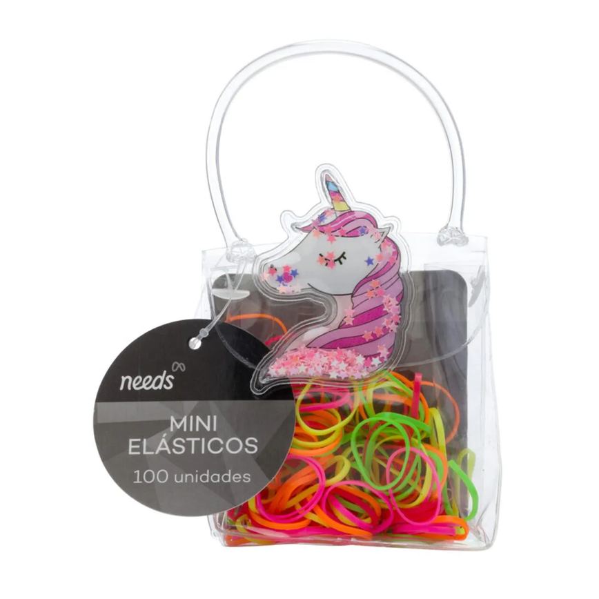 Elásticos de Cabelo Silicone Needs Neon 100 Unidades