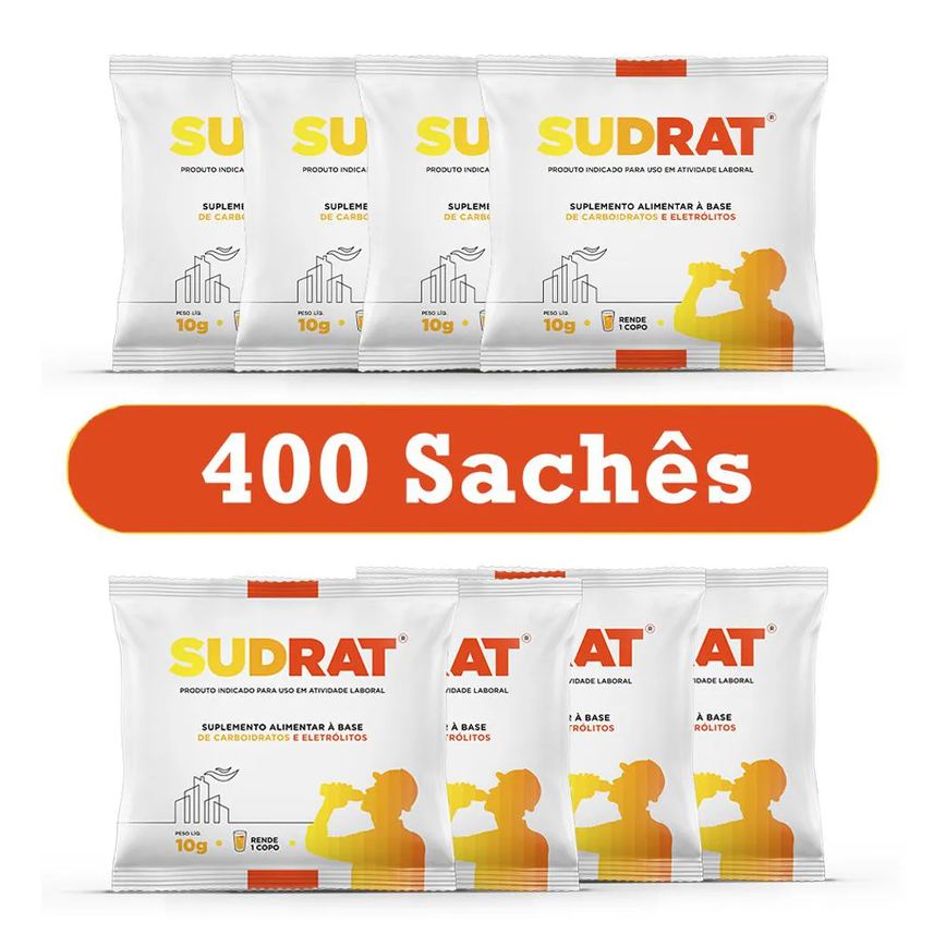 Kit 400 Sachês Sudrat 10g Cada - Morango