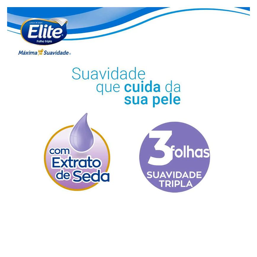 Kit Lenço de Bolso Elite Folha Tripla 10 unidades