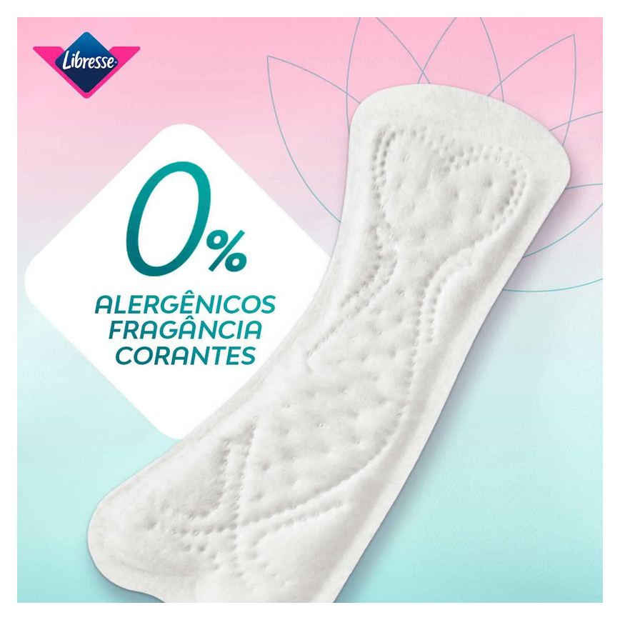 Protetor Diário Libresse Pure Sensitive Longo Sem Fragrância 40 unidades