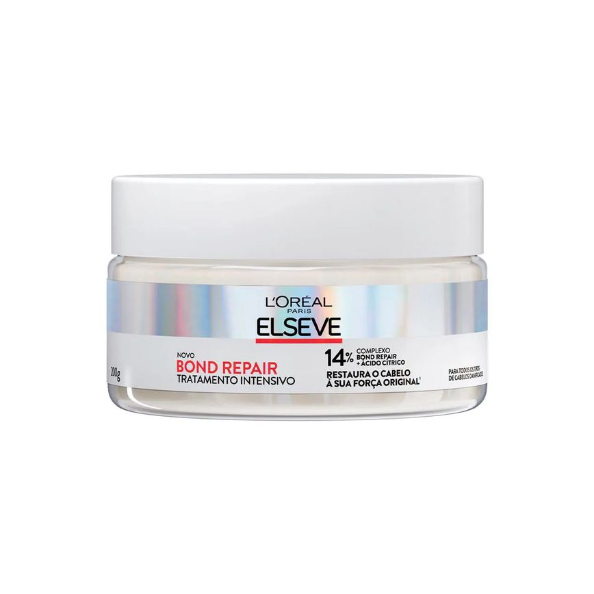 Máscara de Cabelo Tratamento Intensivo Elseve Bond Repair Máscara Reparadora Molecular com Ácido Cítrico 200g
