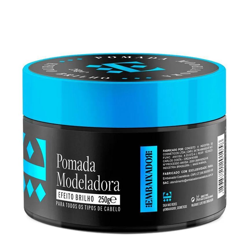 Pomada para Cabelo Efeito Brilho Embaixador 250g