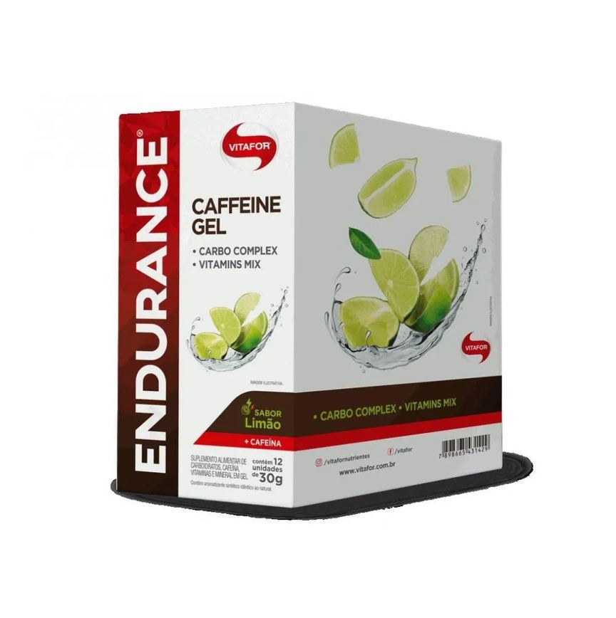 Endurance Caffeine Gel (360g - 12 Saches) - Sabor: Limão
