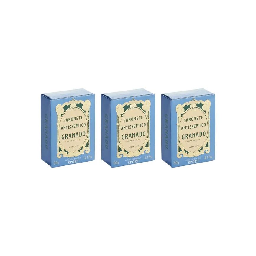 Sabonete Granado 90g Antiseptico Sport - Kit C / 3un