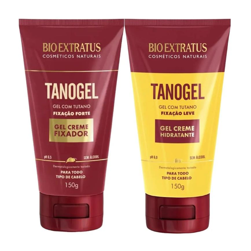 Kit Tutano Fixação Capilar 1 Tanogel Hidratante 1 Tanogel Fix Forte 150G