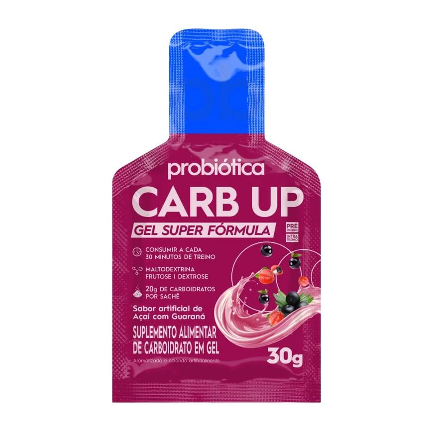 Energético Probiótica Carb-up Bcaa Gel Açaí Com Guaraná 30g