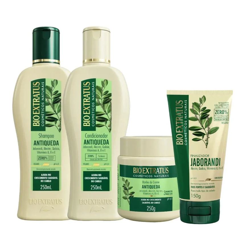 Kit 1 Shampoo 1 Cond 1 Banho Creme Jaborandi 250 Ml 1 Finalizador