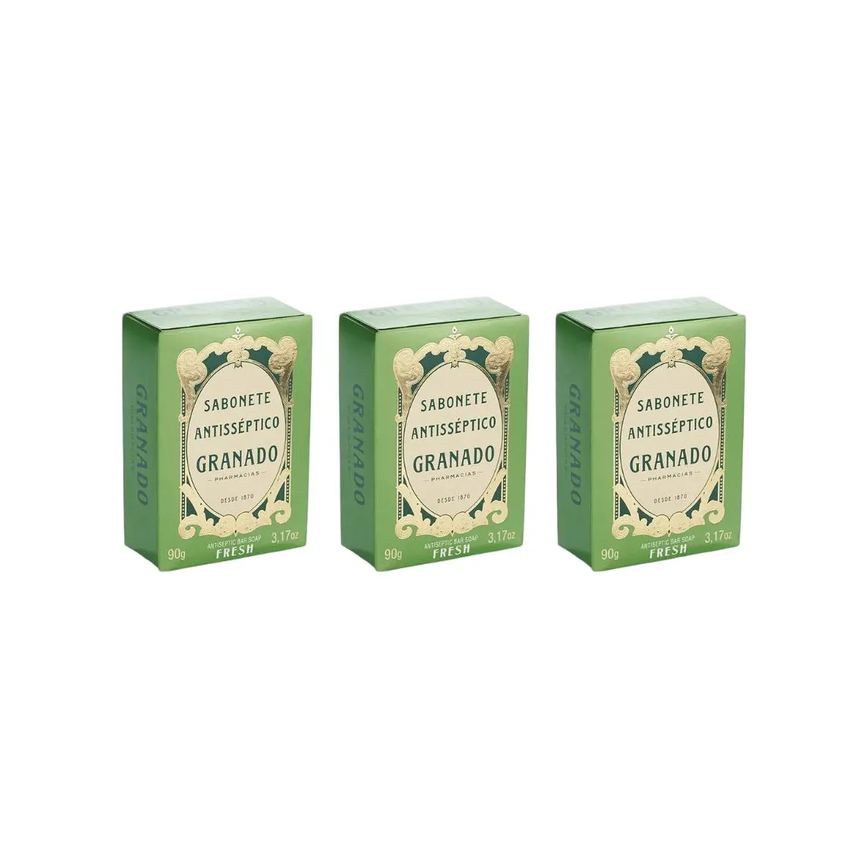 Sabonete Granado 90g Antiseptico Fresh - Kit C / 3un
