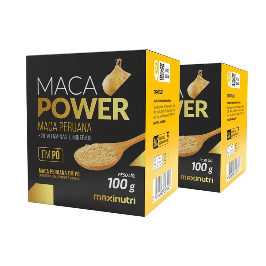 Kit 2 Maca Power Pó 100g com Vitaminas e Minerais Maxinutri