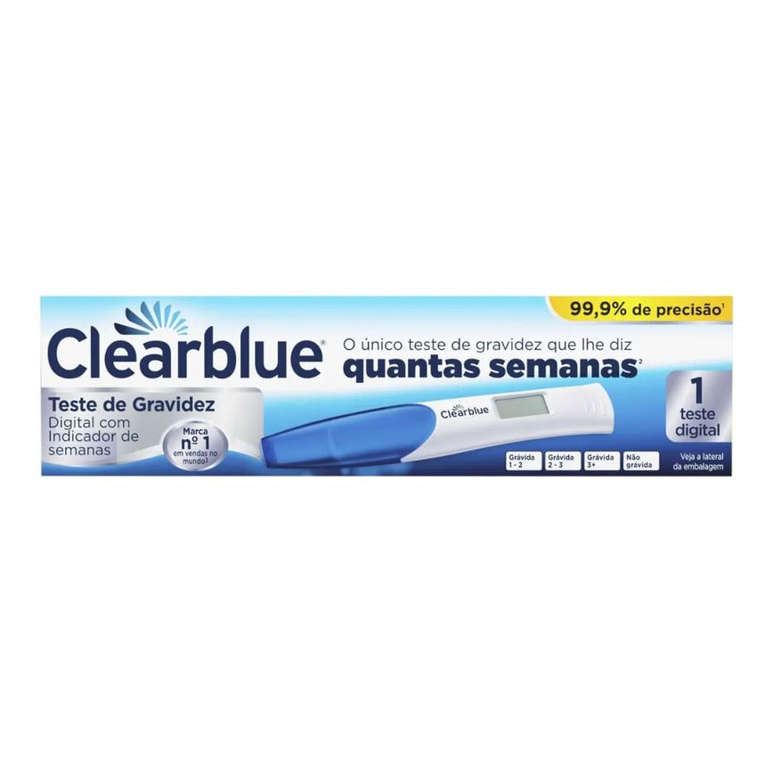 Teste De Gravidez Clearblue Digital Com 1 Unidade Com Indicador De Semanas Teste Rápido