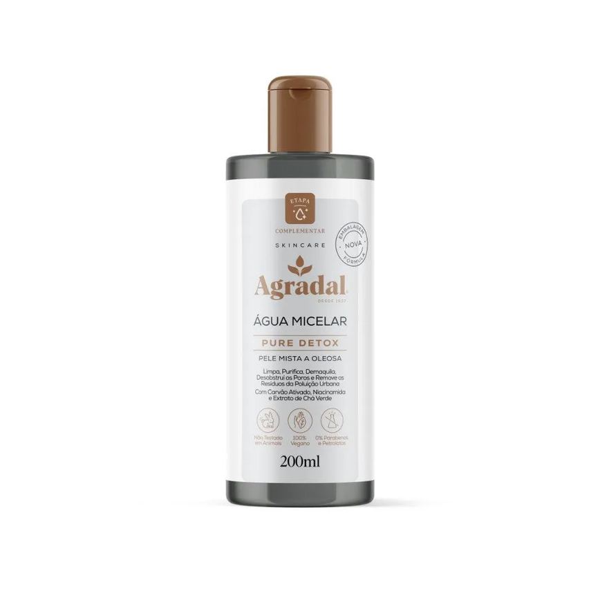 Água Micelar Agradal Pure Detox 200Ml