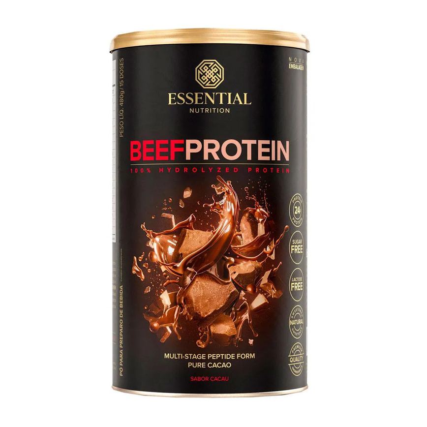 Beef Protein Cacao Essential Nutrition 480g Unica