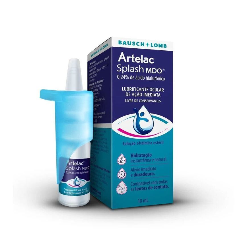 Artelac Splash MDO Lubrificante Ocular Ácido Hialurônico 0,24% frasco 10ml